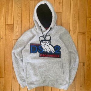 BNWT DSQUARED2 X OVO Hoodie Women’s Large Very Rare Exclusive Drop Drake Gray